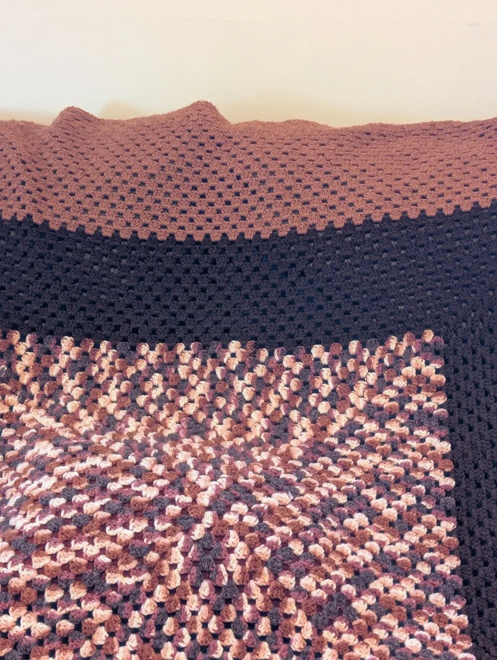 Handmade Crochet Granny‎ Square Afghan Throw Blanket Boho Cottagecore 66